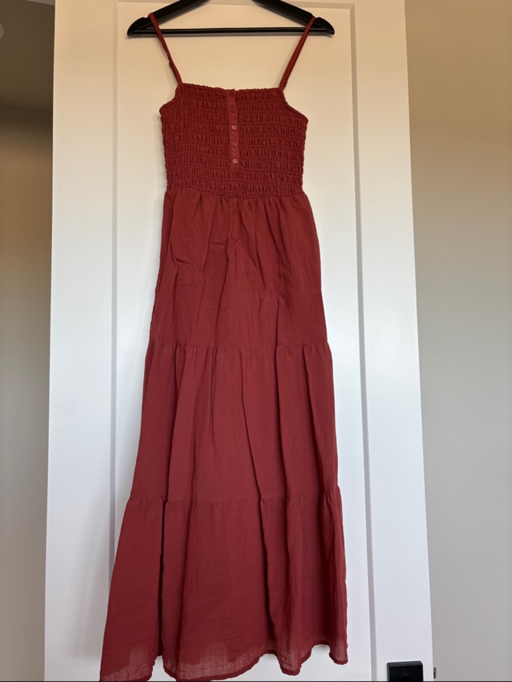 Women's Button-Front Smocked Maxi Sundress - Universal Thread - Picture 2 of 5